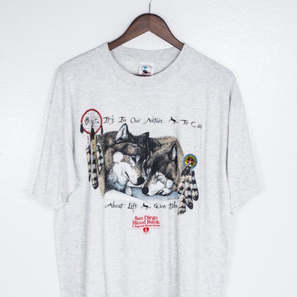 Vintage 90s San Diego blood bank t-shirt